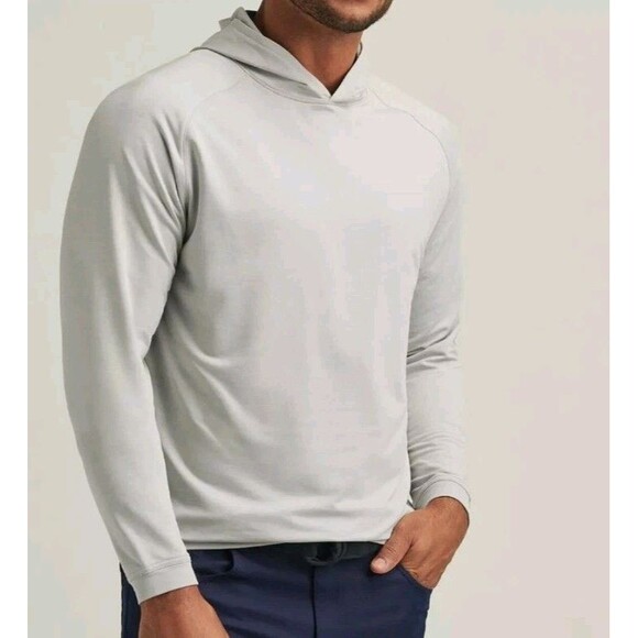 Peter Millar Men's Crown Sport Pine Performance Hoodie Size M  British Grey - Picture 1 of 9